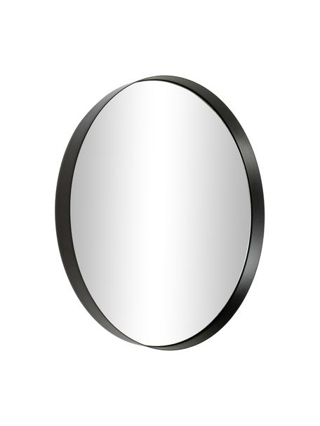 Specchio da parete rotondo con cornice nera Metal, Cornice: metallo verniciato, Superficie dello specchio: lastra di vetro, Nero, Ø 30 cm x Prof. 3 cm