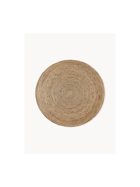 Rond juten vloerkleed Sharmila, handgemaakt, 100% jute

Omdat het gevoel van jute vloerkleden een beetje ruw is, zijn ze minder geschikt voor direct contact met de huid., Bruin, Ø 140 cm (maat M)