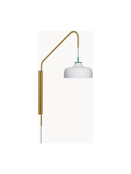 Wandleuchte Current mit Glasschirm, Lampenschirm: Glas, Weiß, Gelb, T 71 x H 111 cm