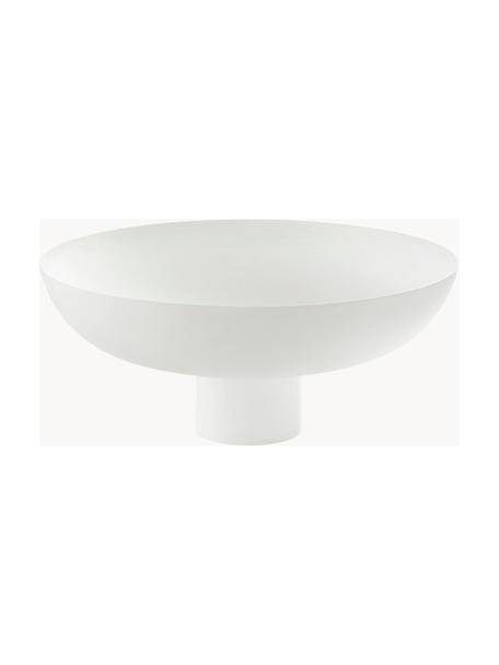 Grote decoratieve schaal Tower Ø 36 cm, Gecoat metaal, Wit, Ø 36 x H 15 cm