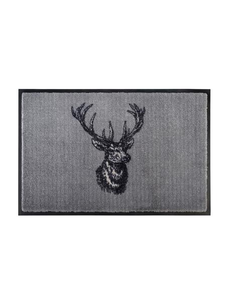 Umývateľná rohožka Hirsch, Sivá, čierna, Š 50 x D 75 cm