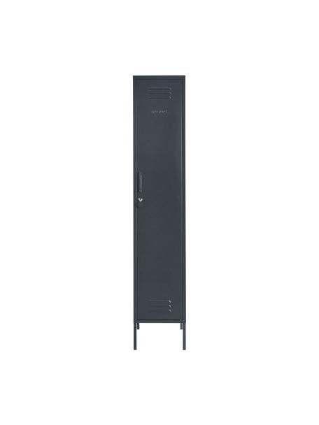 Kleiner Kleiderschrank Skinny, Stahl, pulverbeschichtet, Anthrazit, B 35 x H 183 cm
