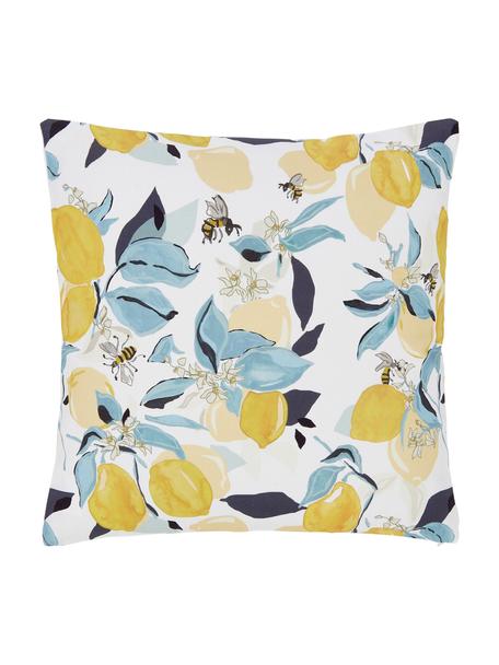 Bavlněný povlak na polštář Bumble, 100 % bavlna, Bílá, modrá, žlutá, Š 40 cm, D 40 cm