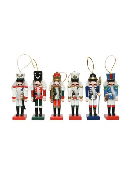 Set 6 ciondoli di Natale Nussnacker, alt. 13 cm, Multicolore, Ø 4 x Alt. 13 cm