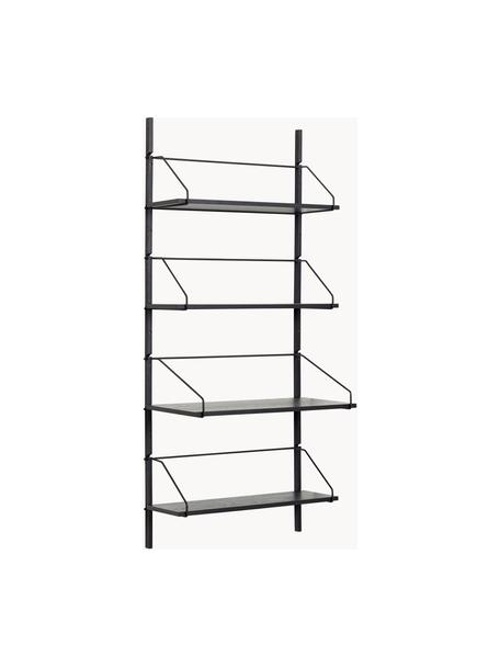 Étagère murale en bois de frêne Norm, Noir, larg. 80 x haut. 180 cm