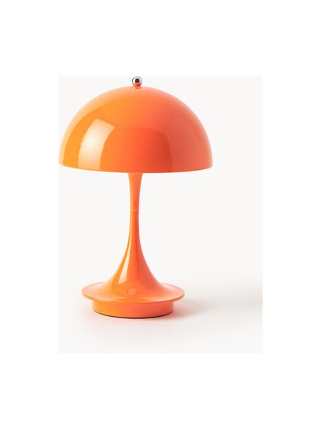 Mobile dimmbare LED-Tischlampe Panthella, H 24 cm, Lampenschirm: Stahl, beschichtet, Stahl Orange, Ø 16 x H 24 cm