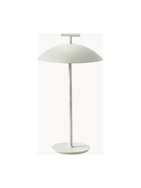 Prenosná dizajnová stolová LED lampa Mini Geen-A, Kov s práškovým náterom, Biela, Ø 20 x V 36 cm