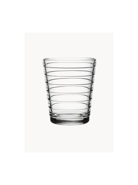 Bicchieri Aino Alvar Aalto 2 pz, Vetro, Trasparente, Ø 7 x Alt. 9 cm, 220 ml