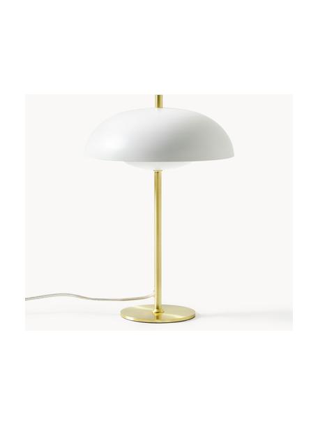 Lampe à poser Mathea, Blanc, doré, Ø 23 x haut. 36 cm