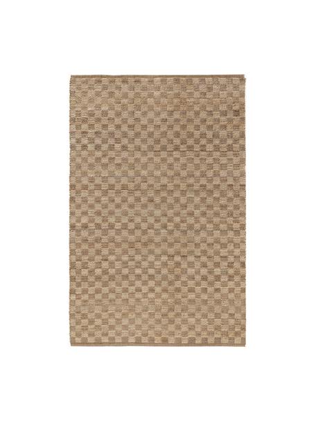 Handgeweven juten vloerkleed Raissa, 80% jute, 20% katoen, Lichtbruin, B 200 x L 300 cm (maat L)