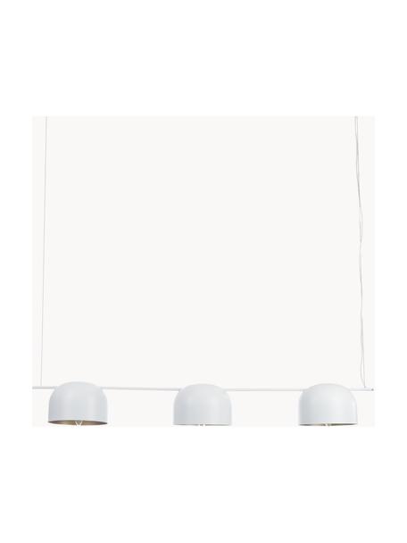 Lámpara de techo grande Joel, Pantalla: metal con pintura en polv, Estructura: metal con pintura en polv, Anclaje: metal con pintura en polv, Cable: tela, Blanco, An 127 x Al 15 cm