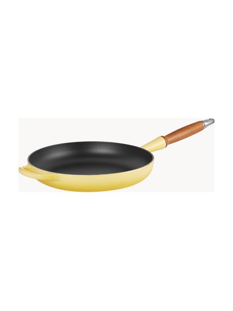 Litinová pánev s dřevěnou rukojetí Signature Collection, Odstíny žluté, Ø 28 cm, V 8 cm