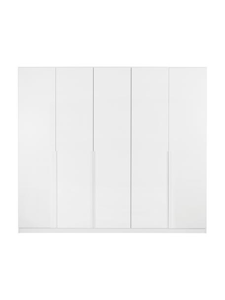Drehtürenschrank Mia in Weiß, 5-türig, Holzwerkstoff, beschichtet, Weiß, 226 x 210 cm