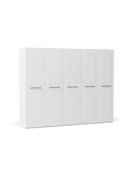 Modulární skříň s otočnými dveřmi Charlotte, šířka 250 cm, více variant, Dřevo, bílá, Interiér Basic, výška 200 cm