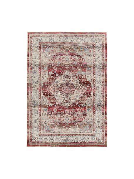 Teppich Vintage Kashan mit Vintagemuster, Flor: 100% Polypropylen, Beige, Rot, Blau, B 120 x L 180 cm (Grösse S)