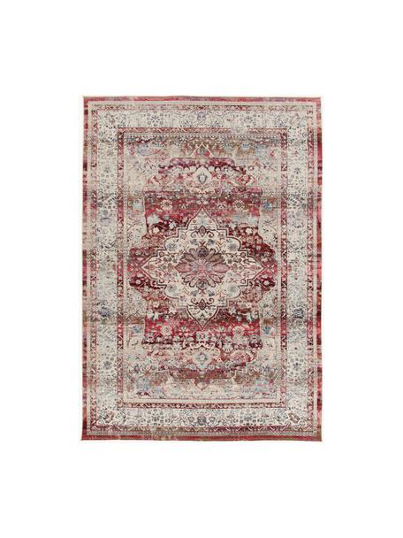 Teppich Vintage Kashan mit Vintagemuster, Flor: 100% Polypropylen, Rot, Beige, B 121 x L 173 cm (Größe S)