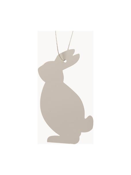 Velikonoční dekorace Hare, 4 ks, Nerezová ocel s práškovým nástřikem, Greige, Š 4 cm, V 6 cm