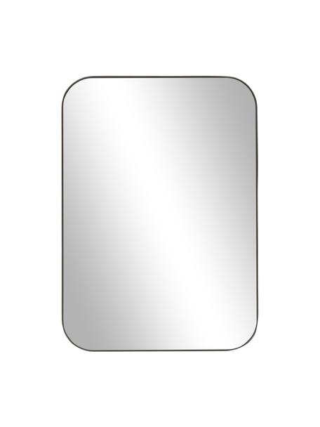 Espejo de pared de metal Lily, Espejo: cristal, Parte trasera: tablero de fibras de dens, Negro, An 50 x Al 70 cm