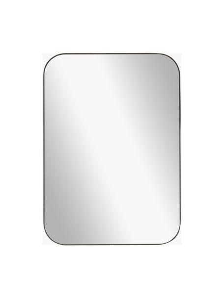 Eckiger Wandspiegel Lily, Rahmen: Metall, beschichtet, Spiegelfläche: Spiegelglas, Rückseite: Mitteldichte Holzfaserpla, Schwarz, B 50 x H 70 cm
