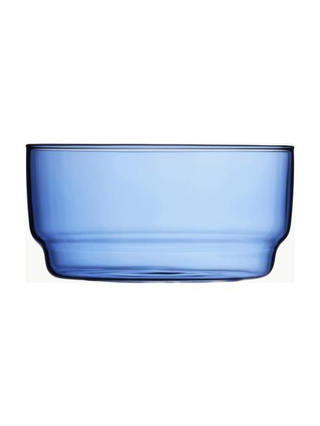 Bols en verre borosilicaté Torino, 2 pièces, Verre borosilicate, Bleu, transparent, Ø 12 x haut. 6 cm