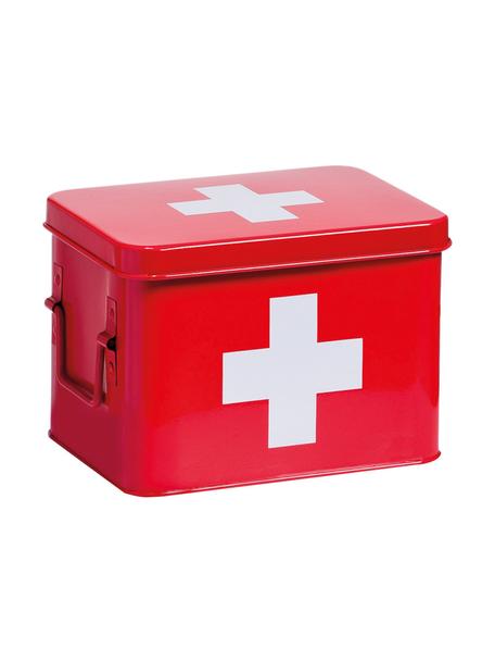 Scatola custodia Medizina, Metallo rivestito, Rosso, Larg. 23 x Alt. 16 cm