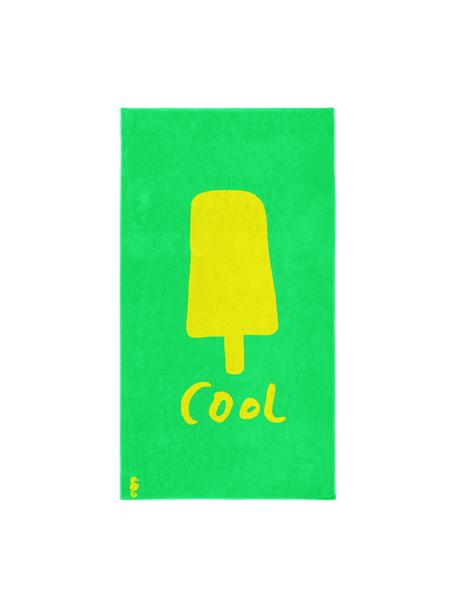 Plážová osuška s motivem zmrzliny a nápisem Popsicle, 100 % egyptská bavlna
Střední gramáž, 420 g/m², Zelená, žlutá, Š 100 cm, D 180 cm