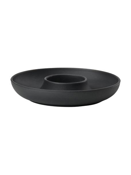 Eierdopje Henk, 4 stuks, Silicone, gecoat metaal, Zwart, Ø 11 cm