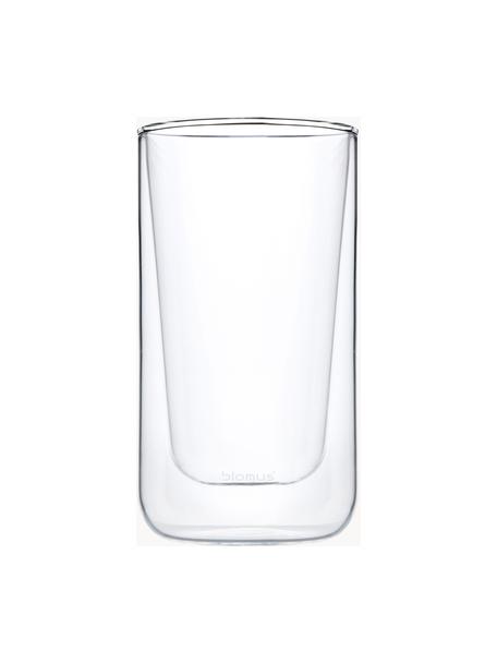 Szklanka z podwójną ścianką ze szkła Nero, 2 szt., Szkło, Transparentny, Ø 8 x W 14 cm, 320 ml