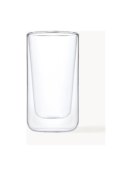 Dubbelwandige koffieglazen Nero, 2 stuks, Glas, Transparant, Ø 8 x H 14 cm, 320 ml