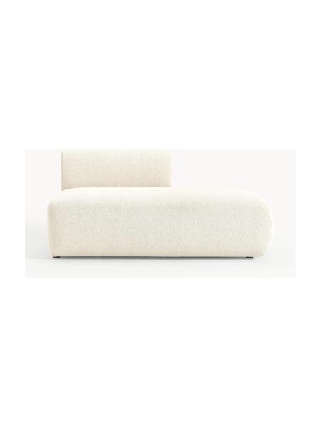Szezlong modułowy bouclé Sofia, Tapicerka: bouclé (100% poliester) D, Stelaż: drewno świerkowe z certyf, Nogi: tworzywo sztuczne, Bouclé w odcieniu złamanej bieli, S 160 x G 103 cm, oparcie lewostronne
