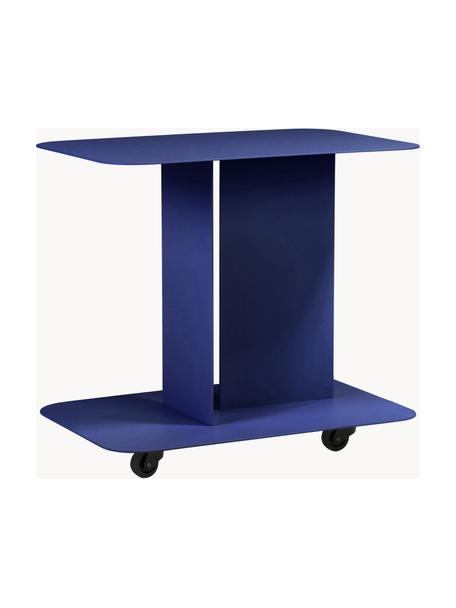 Carrello di servizio in metallo HO, Acciaio verniciato a polvere, Blu royal, Larg. 54 x Alt. 60 cm