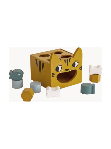 Vkládací hračka z březového dřeva Tiger, Březové dřevo, Hořčicově žlutá, více barev, Š 14 cm, V 10 cm