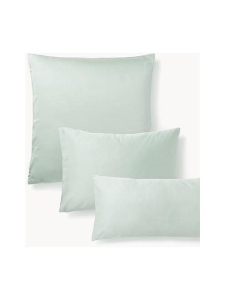 Taie d'oreiller en satin de coton Comfort, Vert sauge, larg. 50 x long. 70 cm