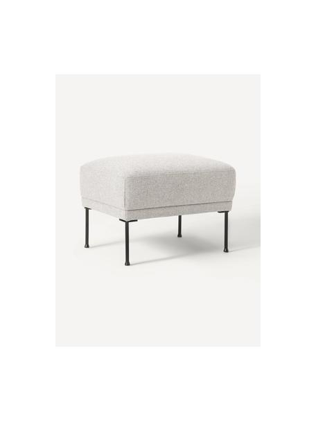 Pouf Fluente, Tissu gris clair, larg. 62 x prof. 50 cm