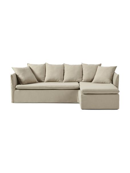 Canapé d'angle Mila, Tissu gris foncé, larg. 230 x haut. 85 cm, méridienne à droite