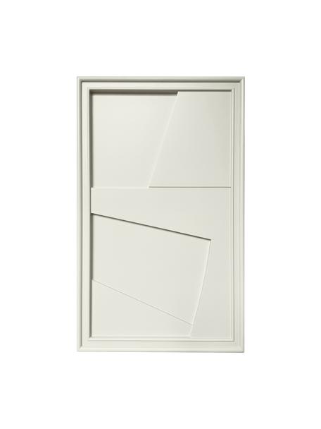 Decorazione da parete fatta a mano Verge, Struttura: legno, finitura satinata, Bianco crema, Larg. 30 x Alt. 50 cm