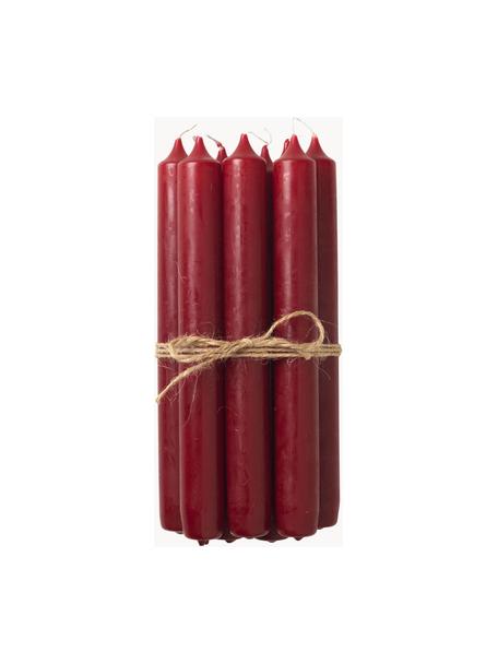 Candele rosse rotonde, diametro 10 cm