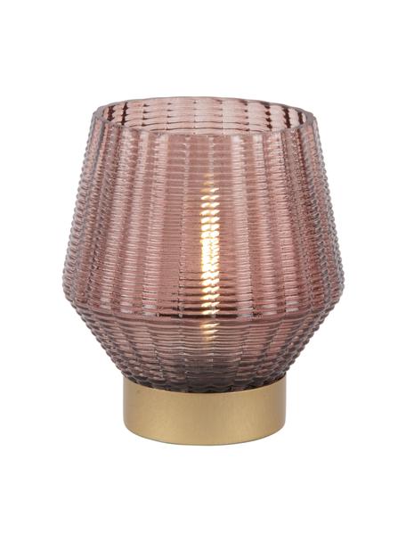 LED windlicht Votive in roze, Glas, Roze, Ø 12 x H 14 cm