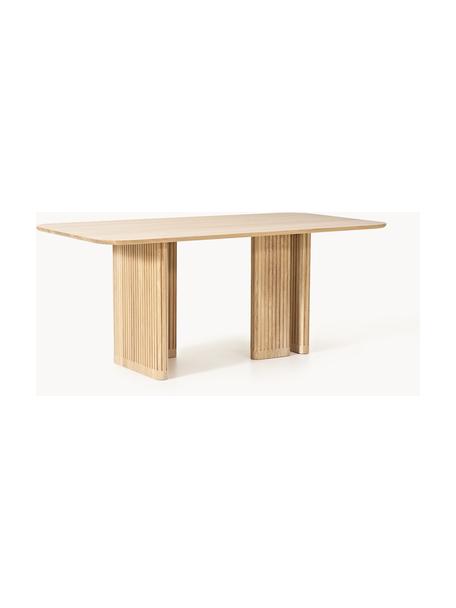 Table en chêne Jolka, tailles variées, Chêne laqué, larg. 180 x prof. 95 cm