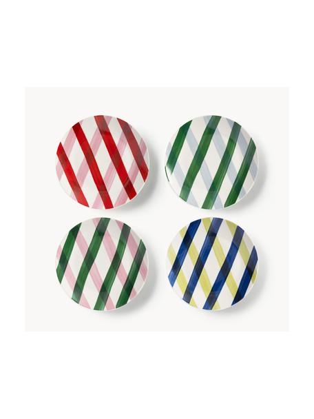 Frühstücksteller Bliss mit weihnachtlichem Design, 4er-Set, Porzellan, Weiss, Bunt, Ø 21 cm