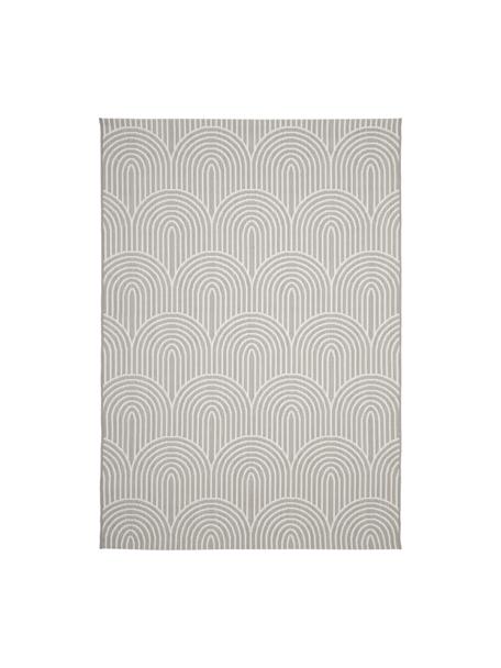Vnitřní a venkovní koberec Arches, 86 % polypropylen, 14 % polyester, Šedá, bílá, Š 80 cm, D 150 cm (velikost XS)