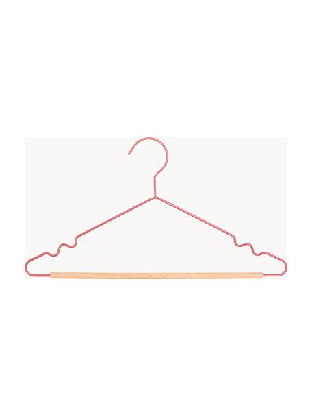 Kleerhangers Adult Top, 10 stuks, Hout, gepoedercoat staal, Oudroze, B 39 x H 20 cm