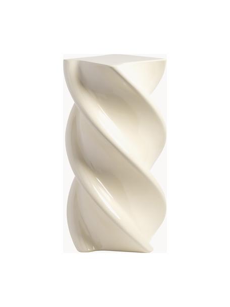 Stolik pomocniczy Marshmallow, Włókno szklane, Złamana biel, Ø 30 x W 54 cm