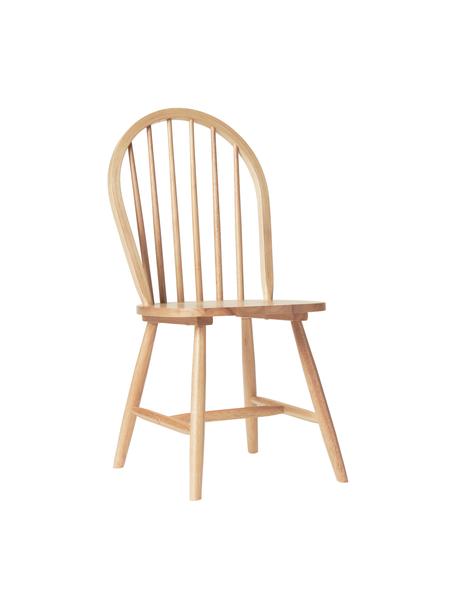 Krzesło z drewna w stylu windsor Megan, 2 szt., Drewno kauczukowe lakierowane, Drewno kauczukowe,  brązowy lakierowany, S 46 x G 51 cm