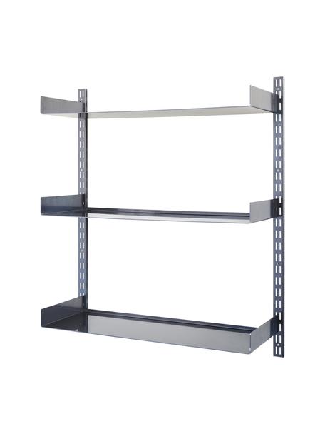 Scaffale da parete in acciaio Fari, Acciaio rivestito, Nero, Larg. 90 x Alt. 100 cm