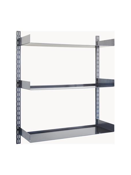 Estante de pared de acero Fari, Acero recubierto, Negro, An 90 x Al 100 cm