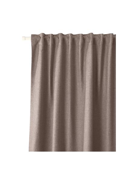 Zasłona nieprzezroczysta Jensen, 2 szt., 95% poliester, 5% nylon, Taupe, S 130 x D 260 cm