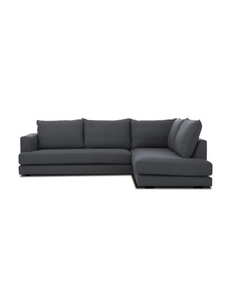Sofá rinconera Tribeca, Tapizado: poliéster Alta resistenci, Estructura: madera de pino maciza, Patas: madera de haya maciza pin, Tejido gris antracita, An 274 x F 192 cm, chaise longue derecha