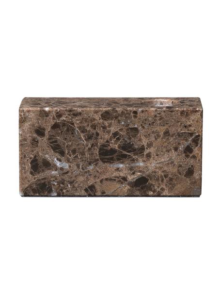 Bougeoir marbre Bloc, Marbre, Brun, larg. 12 x haut. 4 cm