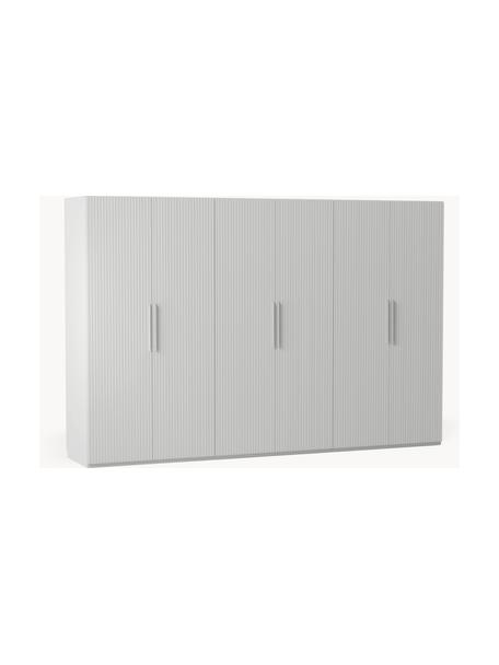 Armadio componibile con ante battenti Simone, larg. 300 cm, in diverse varianti, Legno, grigio, Interno Basic, larg. 300 x alt. 200 cm